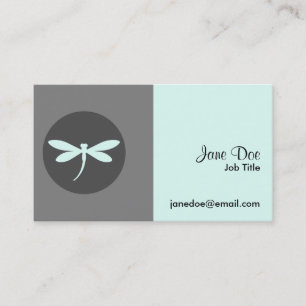 Customizable Dragonfly Colour with Grey BG Design Business Card