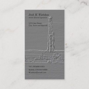 Customizable Drilling Rig Business Card