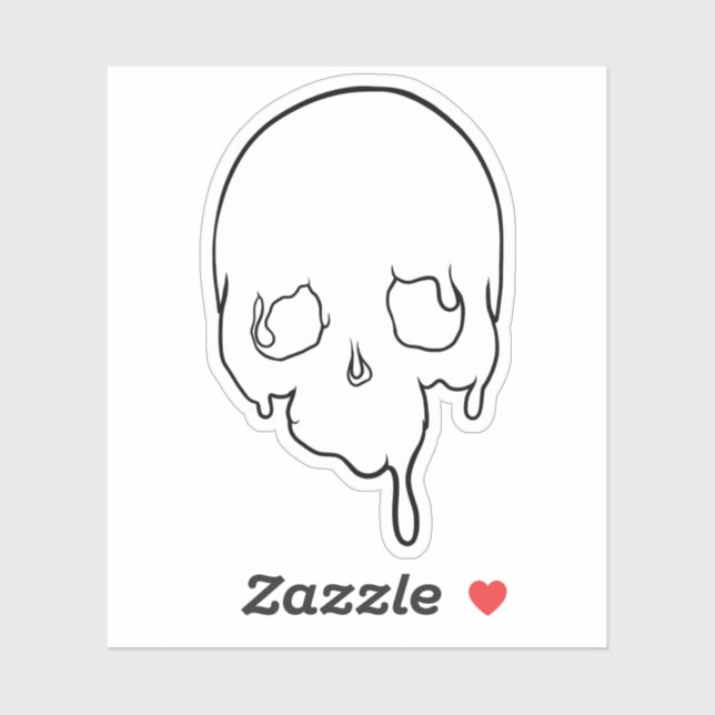 Customizable Dripping Skull Outline (Sheet)