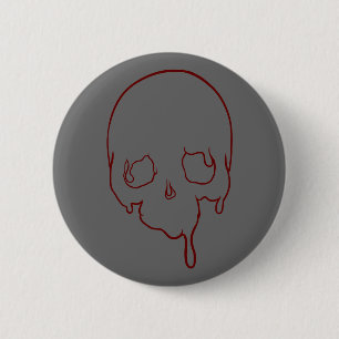Customizable Dripping Skull Outline 2 Inch Round Button
