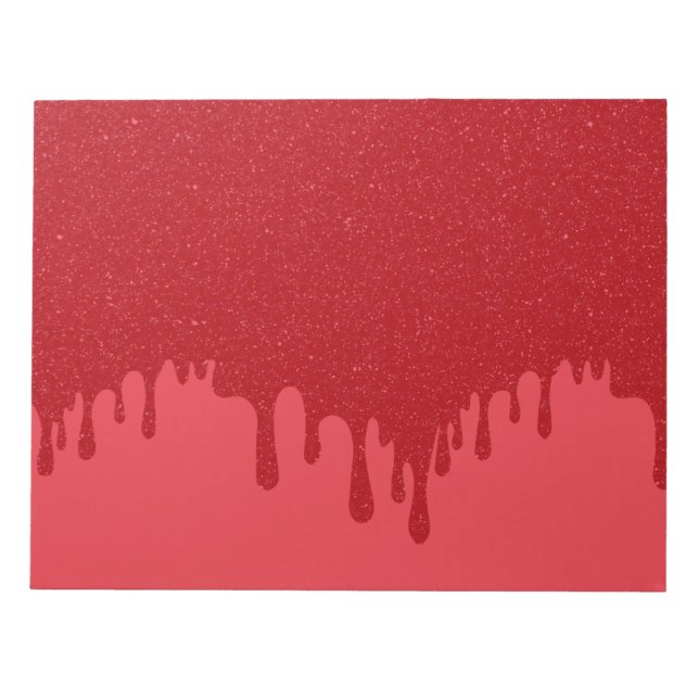 Customizable Dripping Tomato Red Notepad (Front)