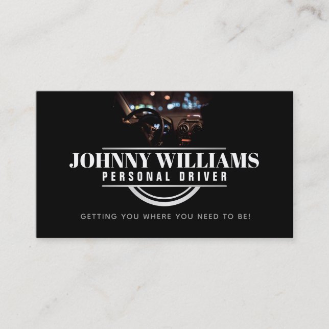 Customizable Driver Business Cards (Front)