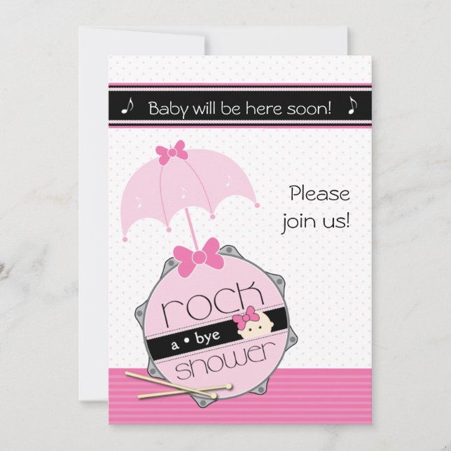 Customizable Drummer BabyShower invitation (Front)