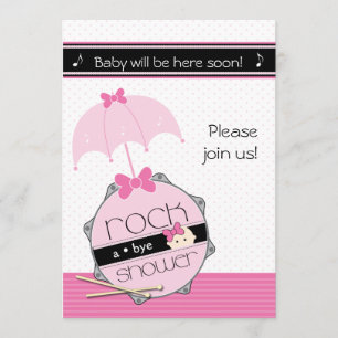 Customizable Drummer BabyShower invitation