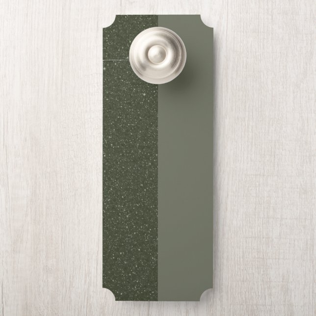 Customizable Dual-Tone Green Door Hanger (On Knob)