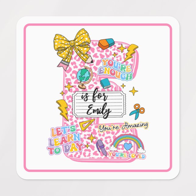 Customizable “E is for” Alphabet Art – Inspiration (Design 1)