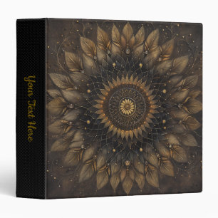 Customizable Earth Tone Mandala Binder