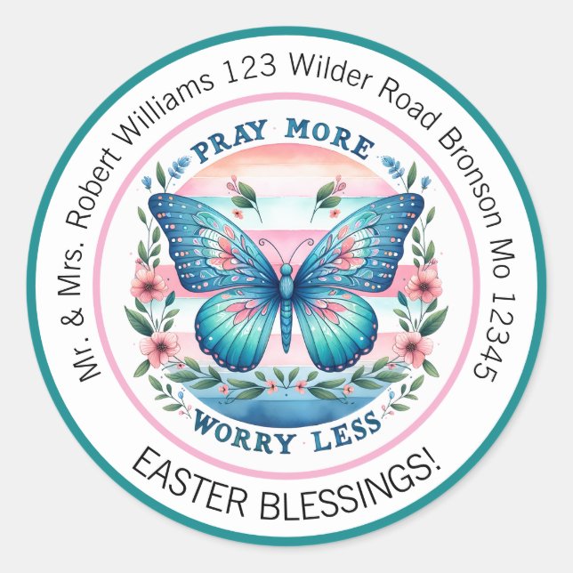 Customizable Easter Blessings Sticker (Front)