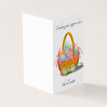Customizable Easter Egg Basket Card