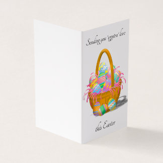 Customizable Easter Egg Basket Card