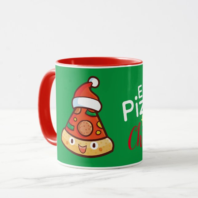 Customizable Eat Pizza for Christmas Mug (Front Left)