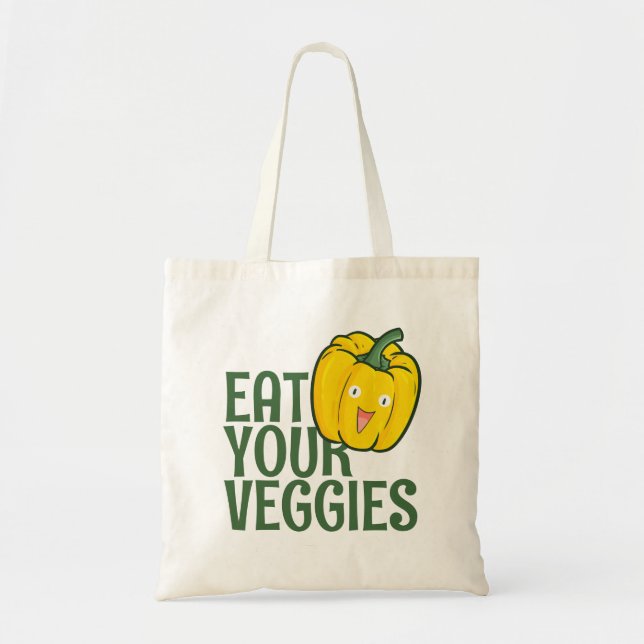 Customizable Eat Your Veggies - Bell Pepper versio Tote Bag (Front)