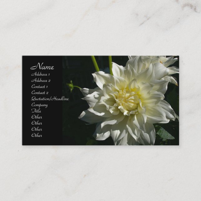 Customizable ebony business card (Front)
