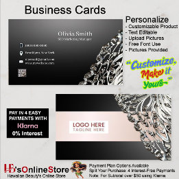 Customizable Editable Elegant Black Business Cards