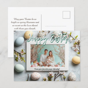 🐰🥚🌸Customizable 🐇Egg-squisite Easter Memories Holiday Postcard