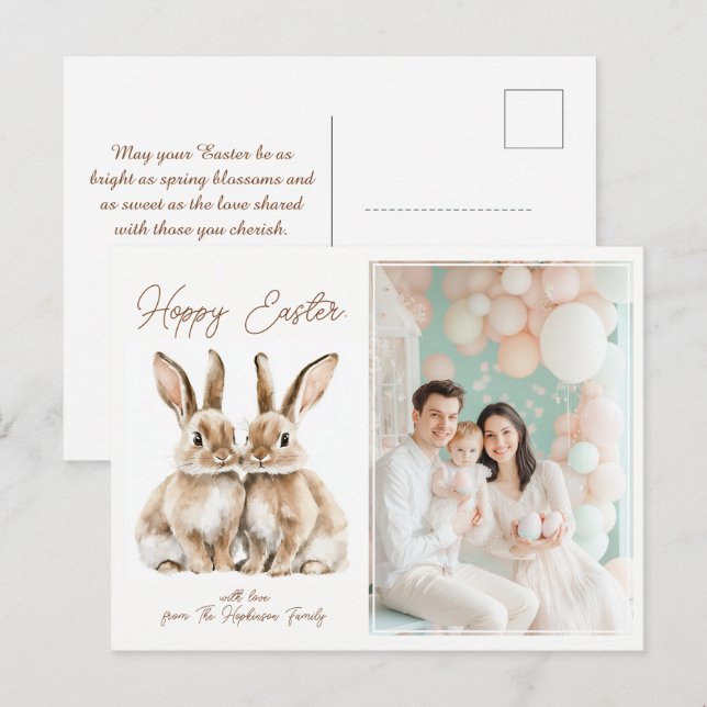 Customizable 🐇Egg-stra Special Easter Wish Holiday Postcard (Front/Back)