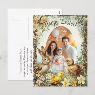 Customizable 🐇Egg-tastic Easter Snapshot Holiday Postcard