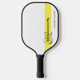 Customizable Electric Guitar Modern Minimal Name Pickleball Paddle