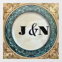 Customizable Elegant Ancient Design Window Cling