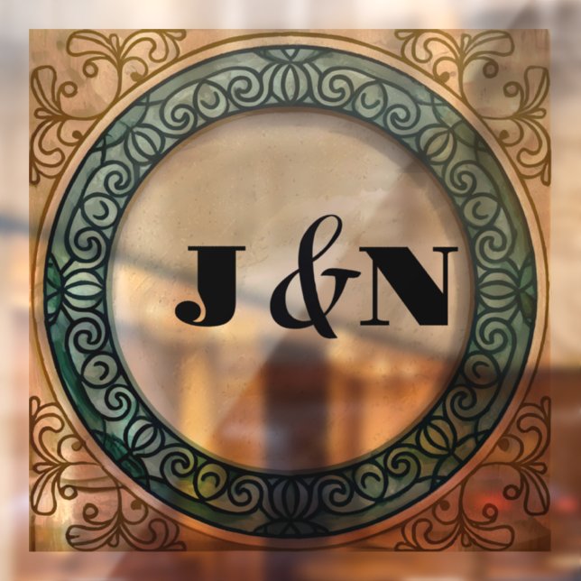 Customizable Elegant Ancient Design Window Cling (Sheet 2)