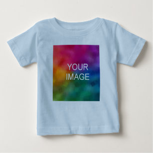 Customizable Elegant Blue Colour Trendy Template Baby T-Shirt