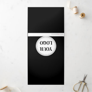 Customizable, elegant, bold & refined Tri-Fold holiday card