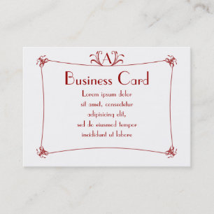 Customizable Elegant Border With Monogram Business Card