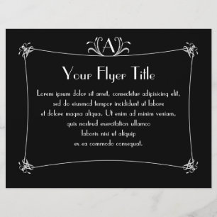 Customizable Elegant Border With Monogram Flyer