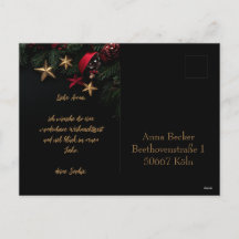 Customizable Elegant Christmas Card with Wreath