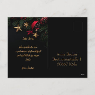 Customizable Elegant Christmas Card with Wreath