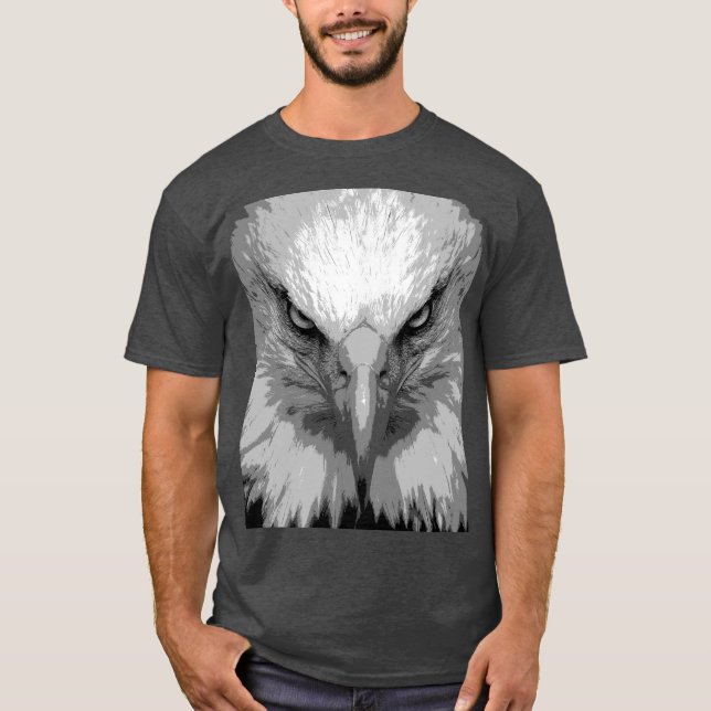 Customizable Elegant Eagle Face Men's Template T-Shirt (Front)