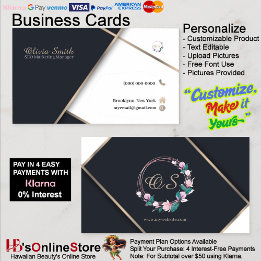 Customizable Elegant Floral Template 14 Business Card