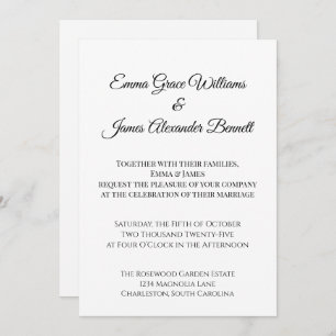 Customizable Elegant Floral Wedding Invitation