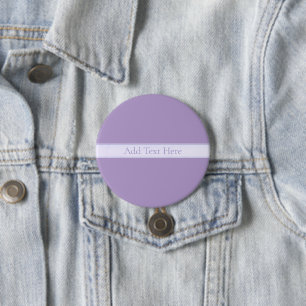 Customizable Elegant Light Lavender Purple 3 Inch Round Button