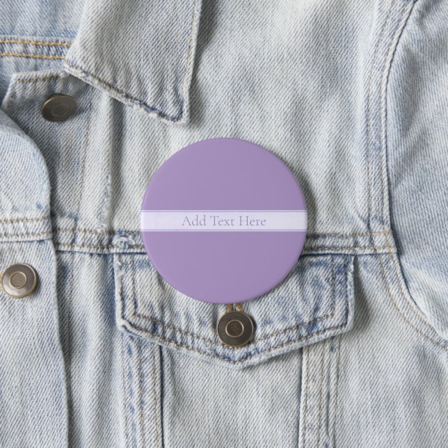 Customizable Elegant Light Lavender Purple 3 Inch Round Button (In Situ)