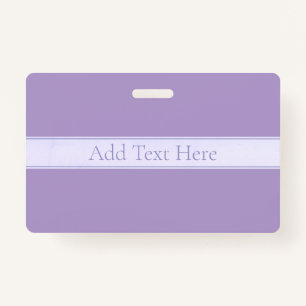 Customizable Elegant Light Lavender Purple Badge