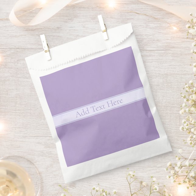 Customizable Elegant Light Lavender Purple Favour Bag (Clipped)