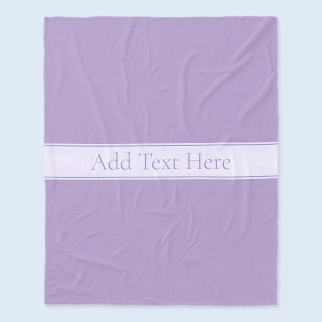 Customizable Elegant Light Lavender Purple Fleece Blanket (Creator Uploaded)