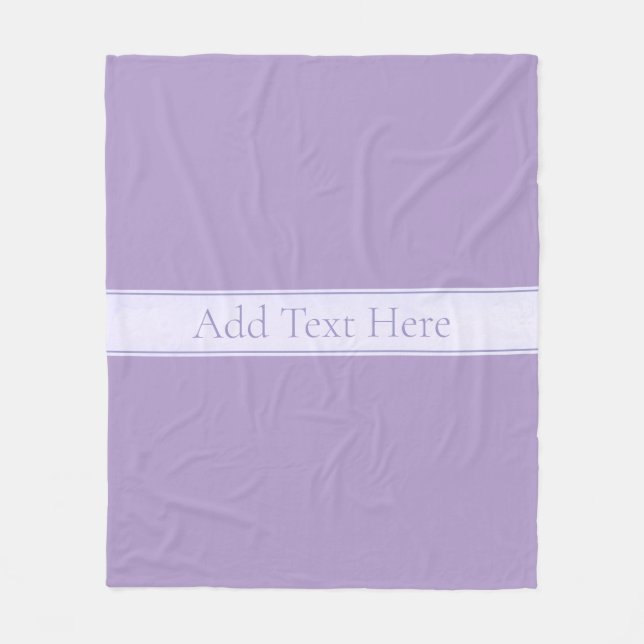 Customizable Elegant Light Lavender Purple Fleece Blanket (Front)
