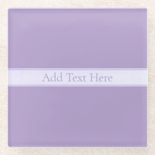 Customizable Elegant Light Lavender Purple Glass Coaster