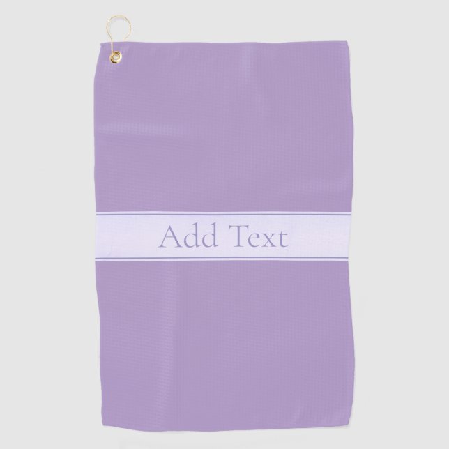 Customizable Elegant Light Lavender Purple Golf Towel (Front)