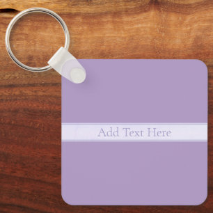 Customizable Elegant Light Lavender Purple Keychain
