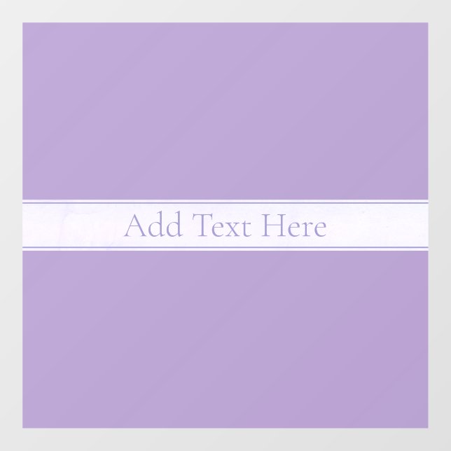 Customizable Elegant Light Lavender Purple Window Cling (Sheet)
