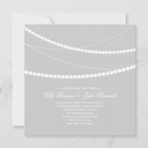 Customizable Elegant Light Strings Wedding Invite