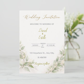 Customizable Elegant Minimal Wedding Invitation  