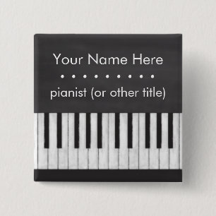 Customizable, Elegant, Modern Chalkboard Keyboard 2 Inch Square Button