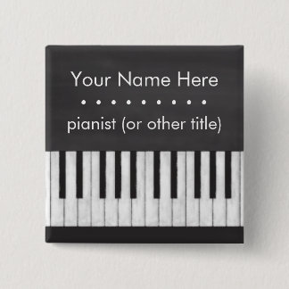 Customizable, Elegant, Modern Chalkboard Keyboard 2 Inch Square Button