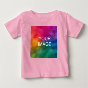 Customizable Elegant Pink Colour Trendy Template Baby T-Shirt