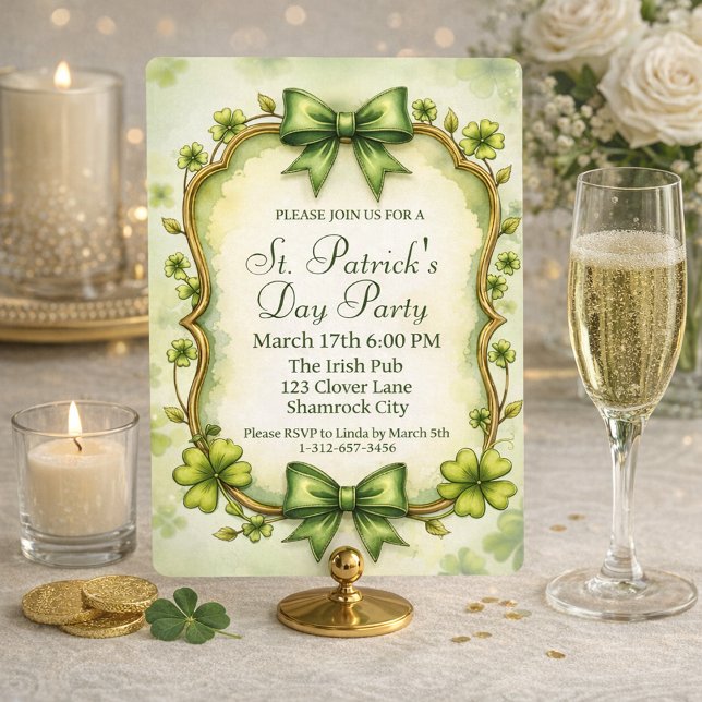 Customizable Elegant St. Patrick’s Day  Invitation (Creator Uploaded)