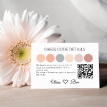 Customizable Elegant Wedding Dress Code Insert 